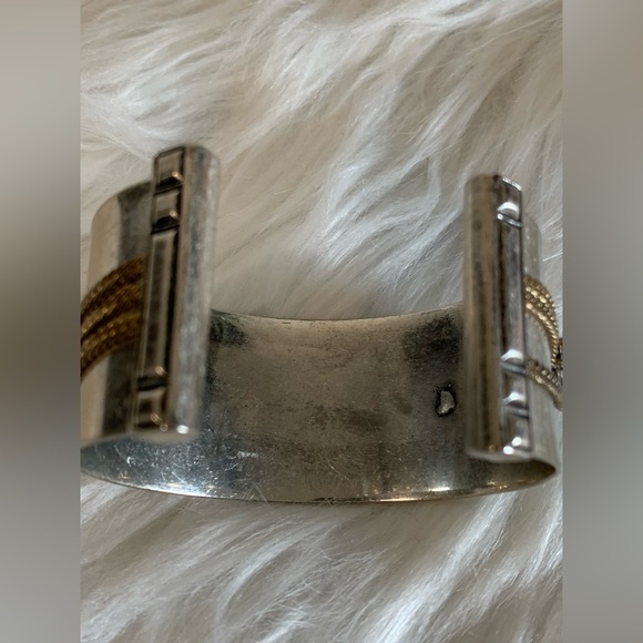 Costume Cuff Bracelet Jewels Silver Tone - Picture 4 of 5